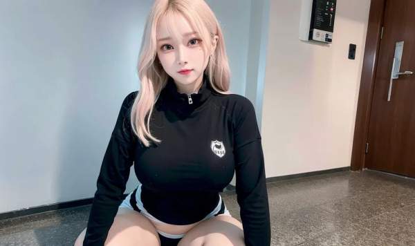 복도에 Ai녀 이미지 #1